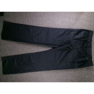 Edwards Dress Pants Mens 38 UL Poly Cotton Woven Navy Pleated Front